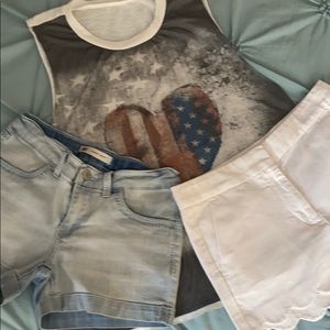 Cute 3pc shorts set girls size 10